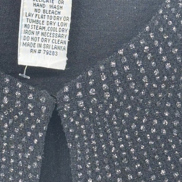 Alex Evenings Black Metallic sparkle  Long  Jacket Size 10  Womens Formal Wear - Picture 5 of 8